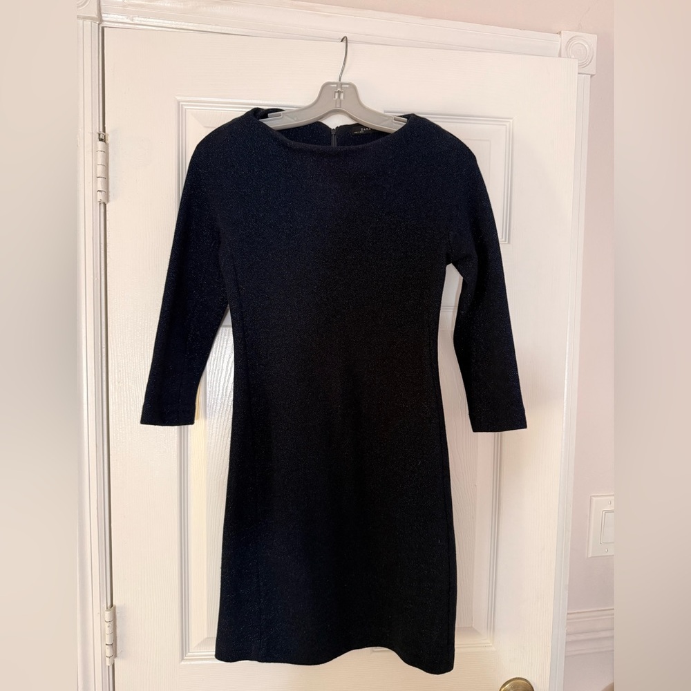 Zara Dark Blue Long Sleeve Dress